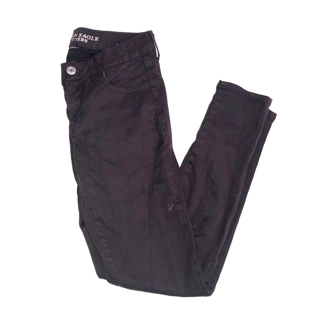 American Eagle size 4 maroon skinny jeans